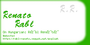 renato rabl business card